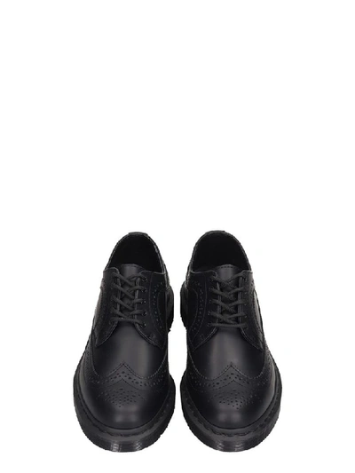 Shop Dr. Martens' 3989 Lace Up Shoes In Black Leather