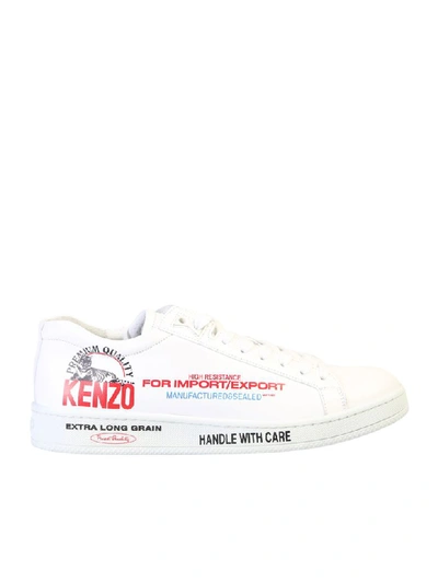 Shop Kenzo Tennix Sneakers In White