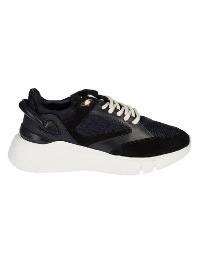 Shop Buscemi Mesh Detailing Laced-up Sneakers In Black/white