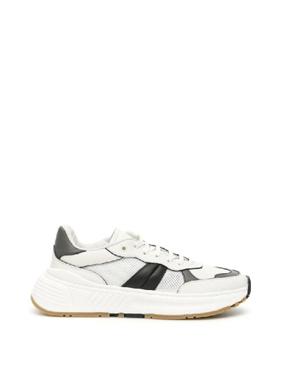 Shop Bottega Veneta Speedster Sneakers In Bia Lgrap Bia Ner (white)