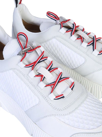 Shop Thom Browne Raised Running Sneaker In Bianco