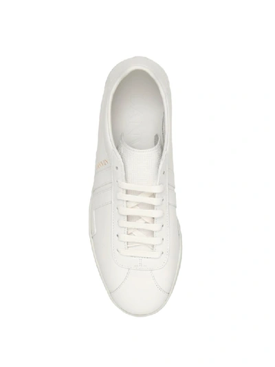 Shop Lanvin Leather Jl Sneakers In White (white)