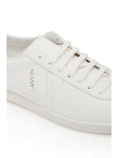 Shop Lanvin Leather Jl Sneakers In White (white)