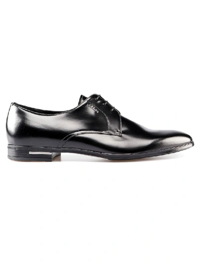 Shop Prada Lace Up Shoes In Nero