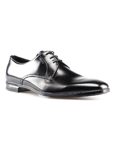 Shop Prada Lace Up Shoes In Nero