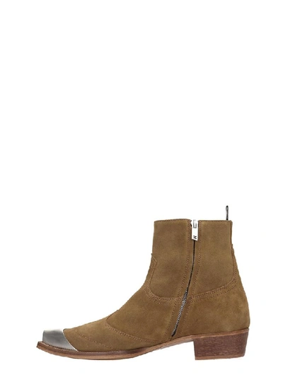 Shop Represent Western Boot High Heels Ankle Boots In Leather Color Suede