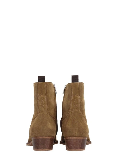 Shop Represent Western Boot High Heels Ankle Boots In Leather Color Suede