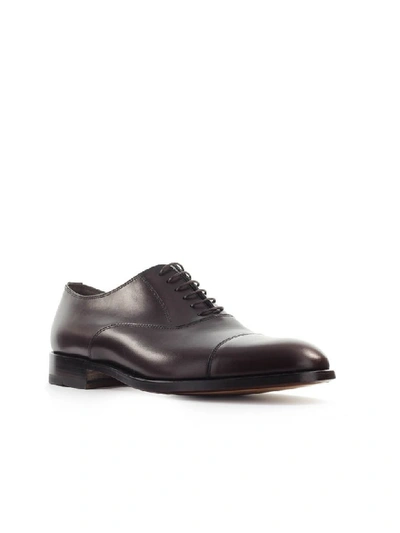 Shop Moreschi Dark Brown New York Oxford Lace Up Shoe In T.moro