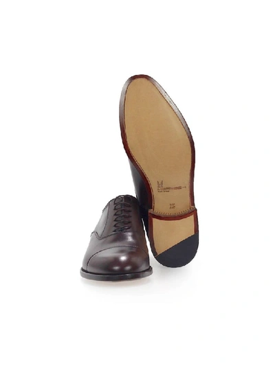 Shop Moreschi Dark Brown New York Oxford Lace Up Shoe In T.moro