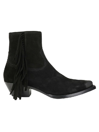 Shop Saint Laurent Lukas 40 Boots In Nero