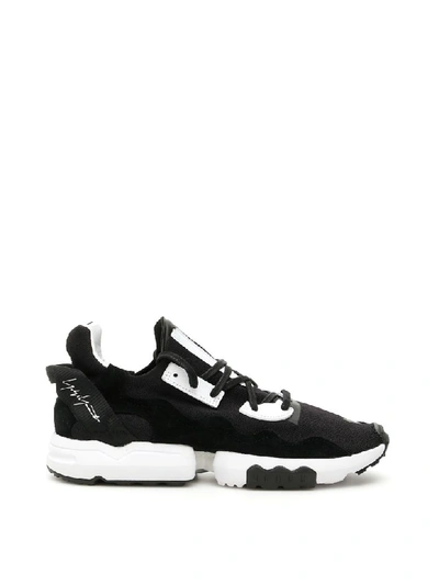 Shop Y-3 Zx Torsion Sneakers In Black White Black (black)