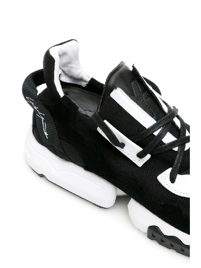 Shop Y-3 Zx Torsion Sneakers In Black White Black (black)
