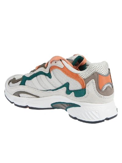 Shop Adidas Originals White, Green And Orange Temper Run Sneakers In Multicolor