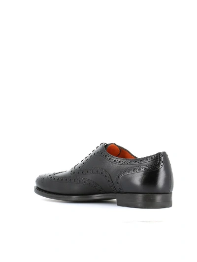 Shop Santoni Brogues In Black