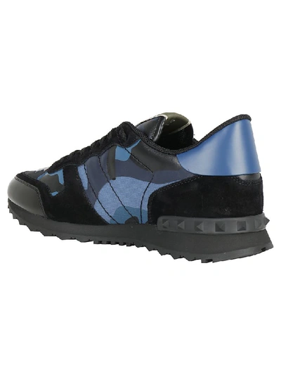 Shop Valentino Sneakers In Bluette-marine/nero/nero-n Baltique