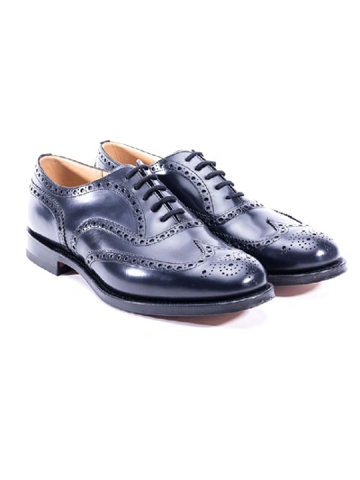 Shop Church's Burwood Leather Oxford Shoes In Navy
