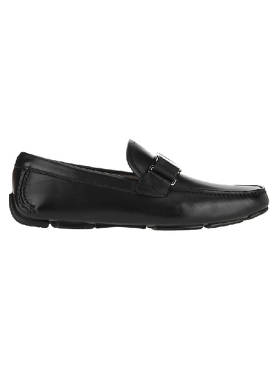 Shop Ferragamo Sardegna Loafers In Black