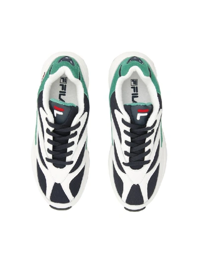 Shop Fila Low Venom Heritage Sneakers In White Navy Shady Glade (white)