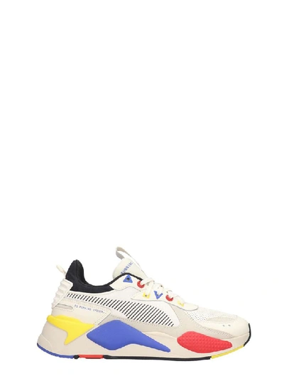 Shop Puma Rs-x Sneakers In White Leather
