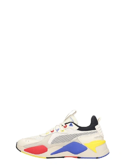 Shop Puma Rs-x Sneakers In White Leather
