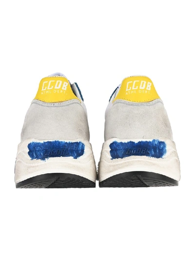 Shop Golden Goose Running Sneakers In White Blue