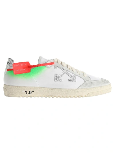 Shop Off-white Off White 2.0 Low-top Sneakers In White + Green Fluo