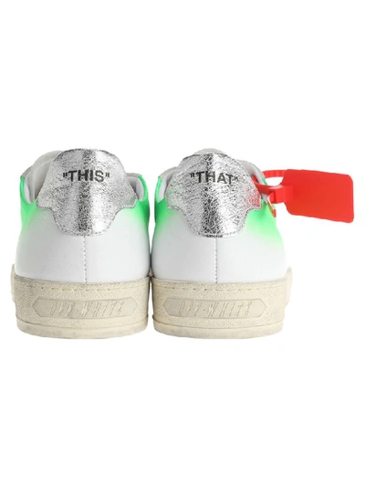 Shop Off-white Off White 2.0 Low-top Sneakers In White + Green Fluo