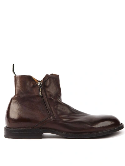 Shop Green George Dark Brown Leather Ankle Boots