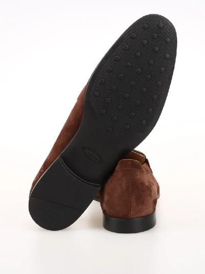 Shop Tod's Loafers In Brown