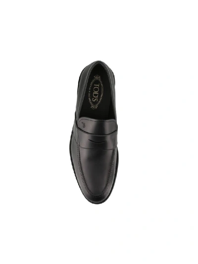 Shop Tod's Leather Loafer In Black