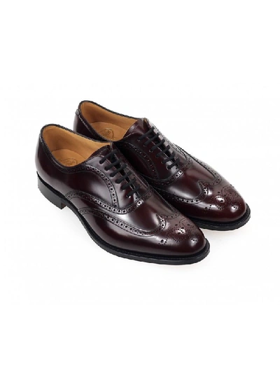 Shop Church's Berlin Burgundy Polishbinder Oxford Lace-up In Burgundy (red)