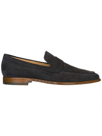 Shop Tod's City Moccasins In Blu Denim