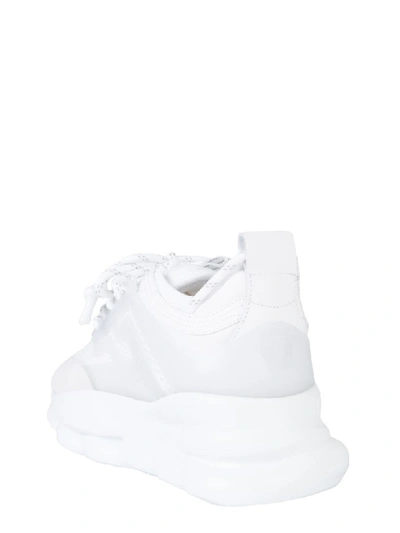 Shop Versace Chain Reaction Sneaker In Bianco