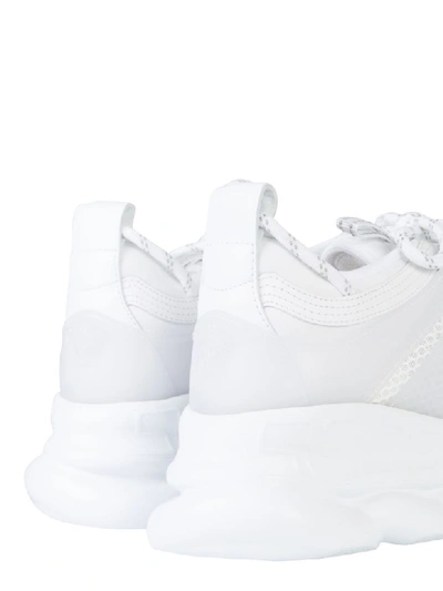Shop Versace Chain Reaction Sneaker In Bianco