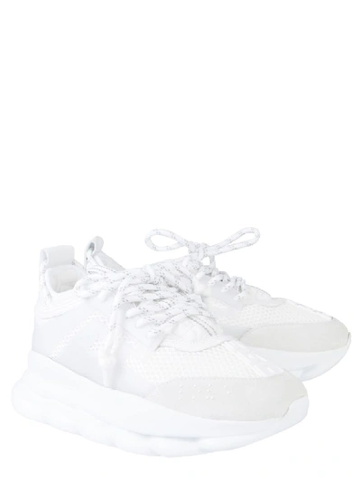 Shop Versace Chain Reaction Sneaker In Bianco