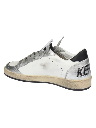 Shop Golden Goose Ball Star Sneakers In White/silver/black