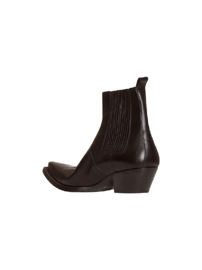 Shop Saint Laurent Lukas Chelsea Boots In Kangaroo-look Leather In Nero