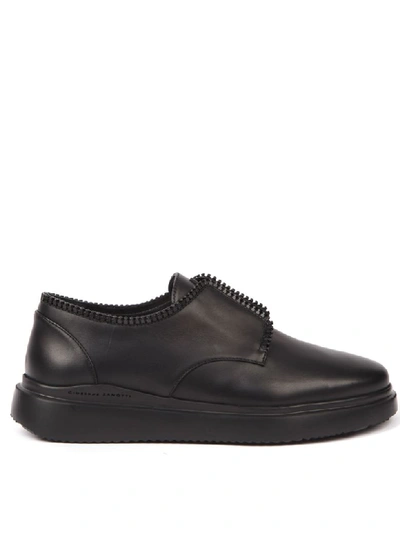 Shop Giuseppe Zanotti Black Leather Sneaker
