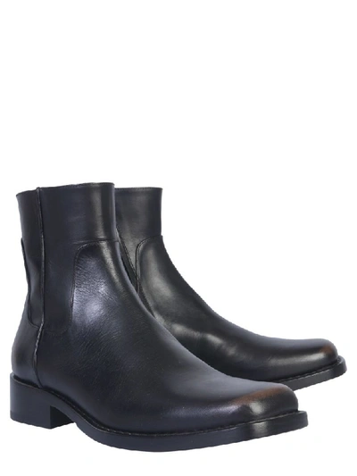 Shop Raf Simons Leather Boot In Nero