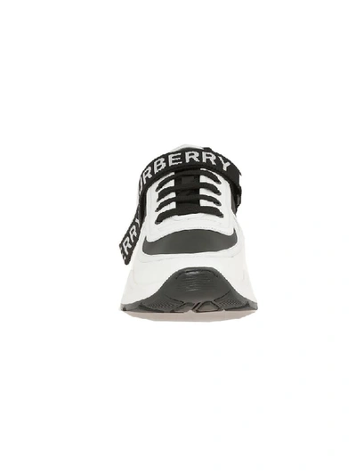 Shop Burberry Ronnie Sneaker In Black / Optic White