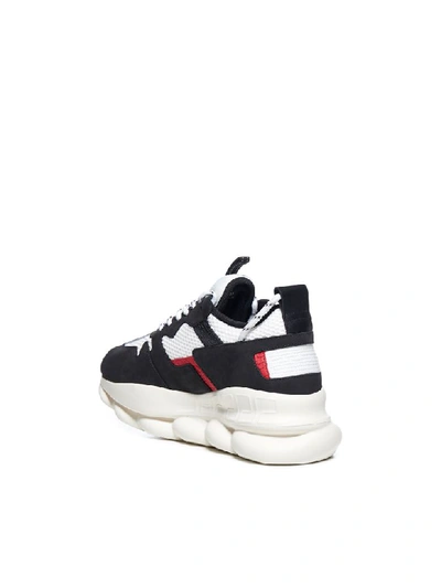 Shop Versace Sneakers In Nero Bianco Geranium