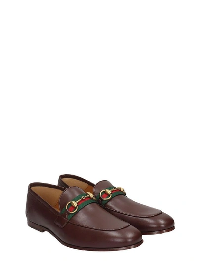 Shop Gucci Loafers In Brown Leather