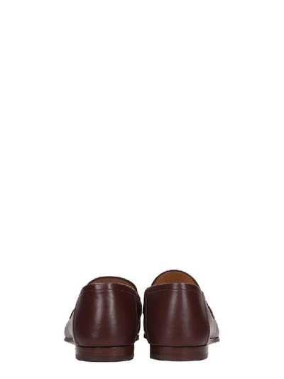 Shop Gucci Loafers In Brown Leather