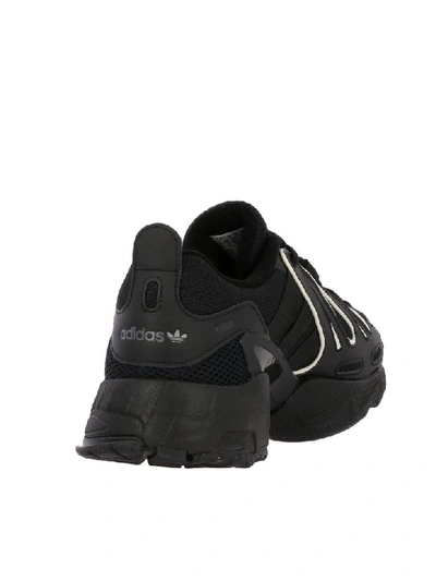 Shop Adidas Originals In Leather And Net With Contrasts In Black