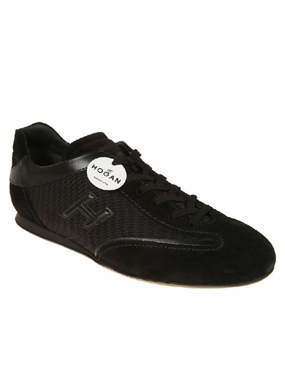 Shop Hogan Olympia Slash Sneakers In Black