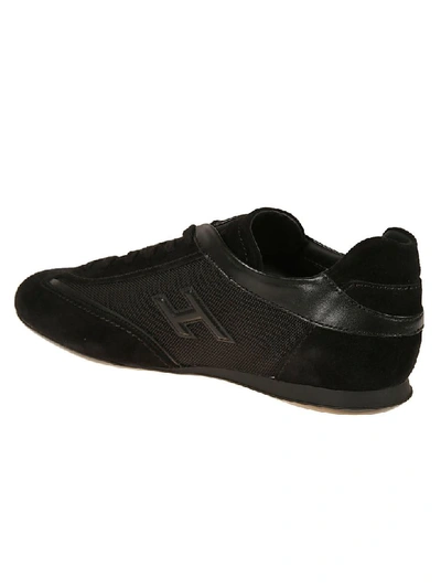 Shop Hogan Olympia Slash Sneakers In Black