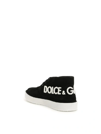 Shop Dolce & Gabbana Logo Agrigento Lace-ups In Nero (black)
