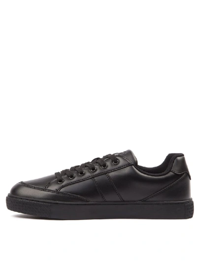 Shop Versace Jeans Couture Black Logo Synthetic Fiber Sneaker