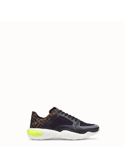 Shop Fendi Sneakers Running Logo In Of Black Maya