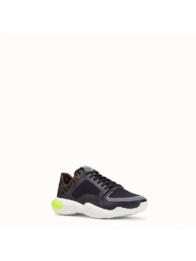 Shop Fendi Sneakers Running Logo In Of Black Maya